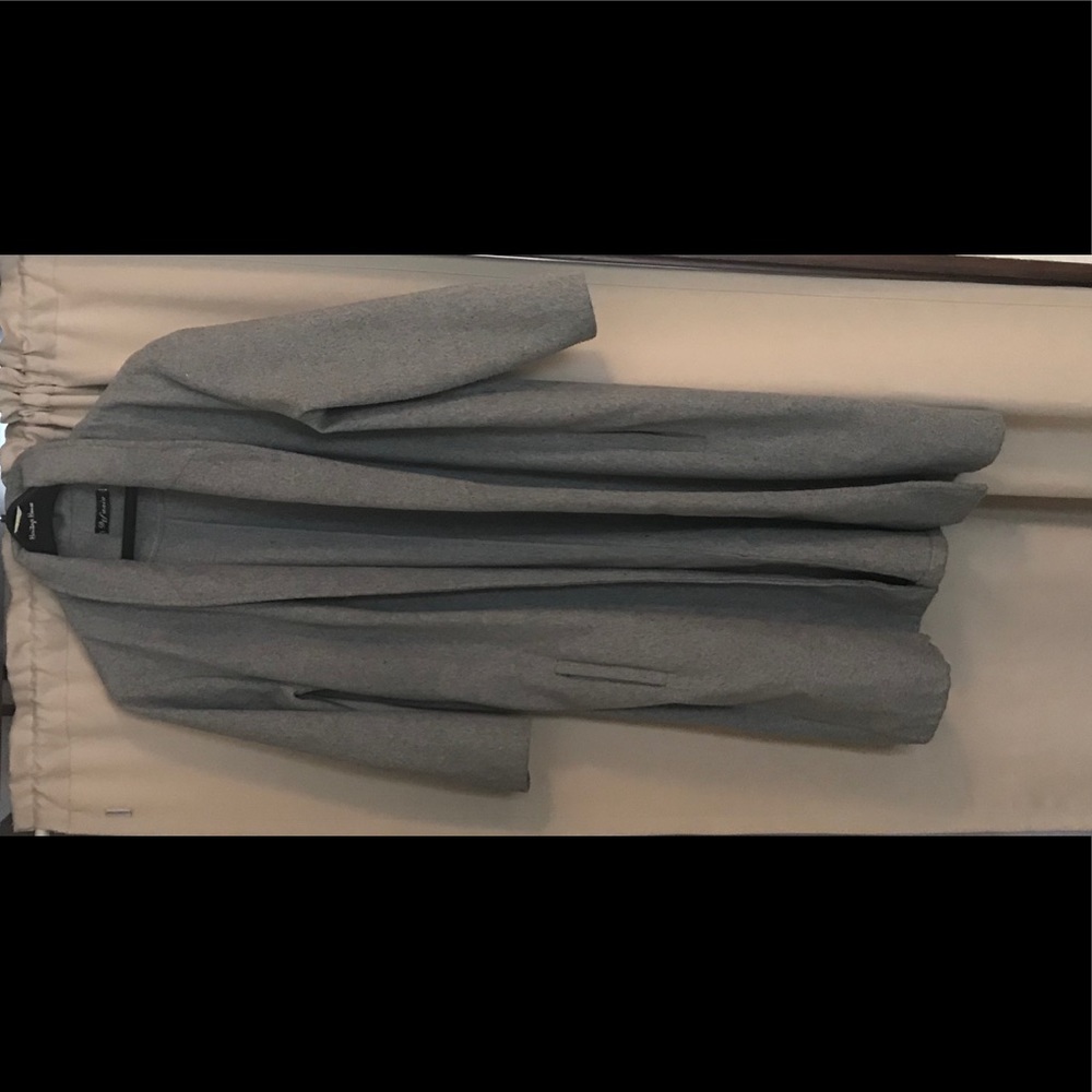 Grey oversized wool jacket